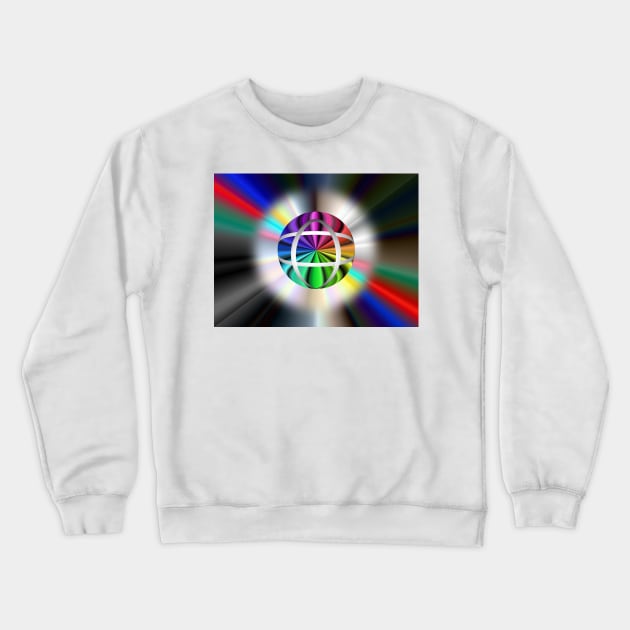 Rainbow Fire Ball Crewneck Sweatshirt by barrowda